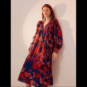 NWT FARM Rio Midi Cotton Dress Size S